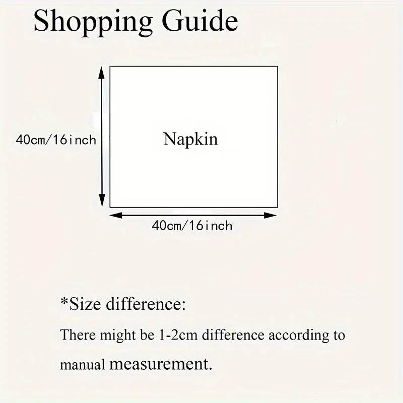 Set of 6/12/24 40x40cm Christmas Decorative Cloth Napkins, Suitable for Restaurant Kitchen Tables, Holiday Party Decorations