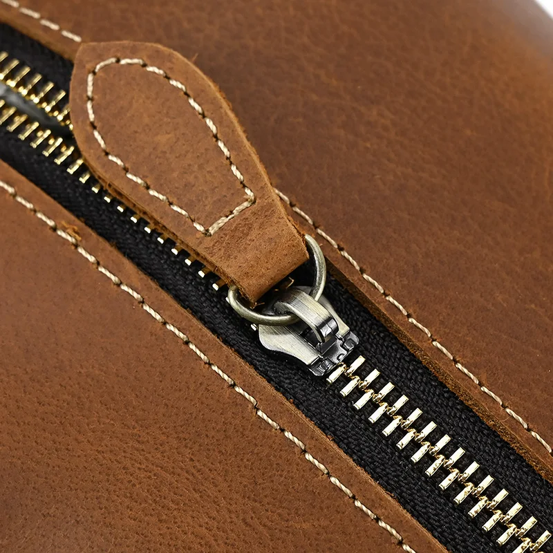 Fashion High Quality Small Travel Bag Crazy Horse Leather Travel Wallet Storage Bag Washing Make Up Bag For Travel toiletry bag