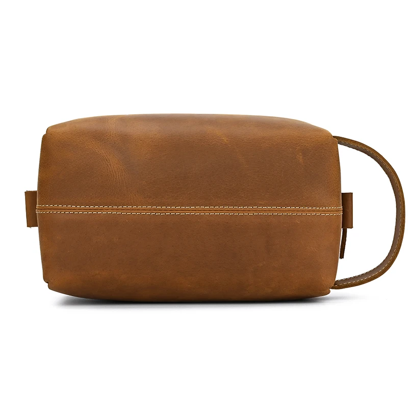 Fashion High Quality Small Travel Bag Crazy Horse Leather Travel Wallet Storage Bag Washing Make Up Bag For Travel toiletry bag