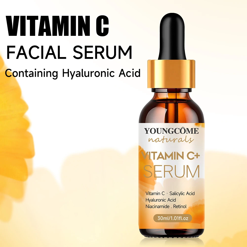YOUNGCOME Facial essence Anti-Aging essence Containing Vitamin C, Hyaluronic Acid and Retinol, Improves Elasticity, Heals Dry Sk