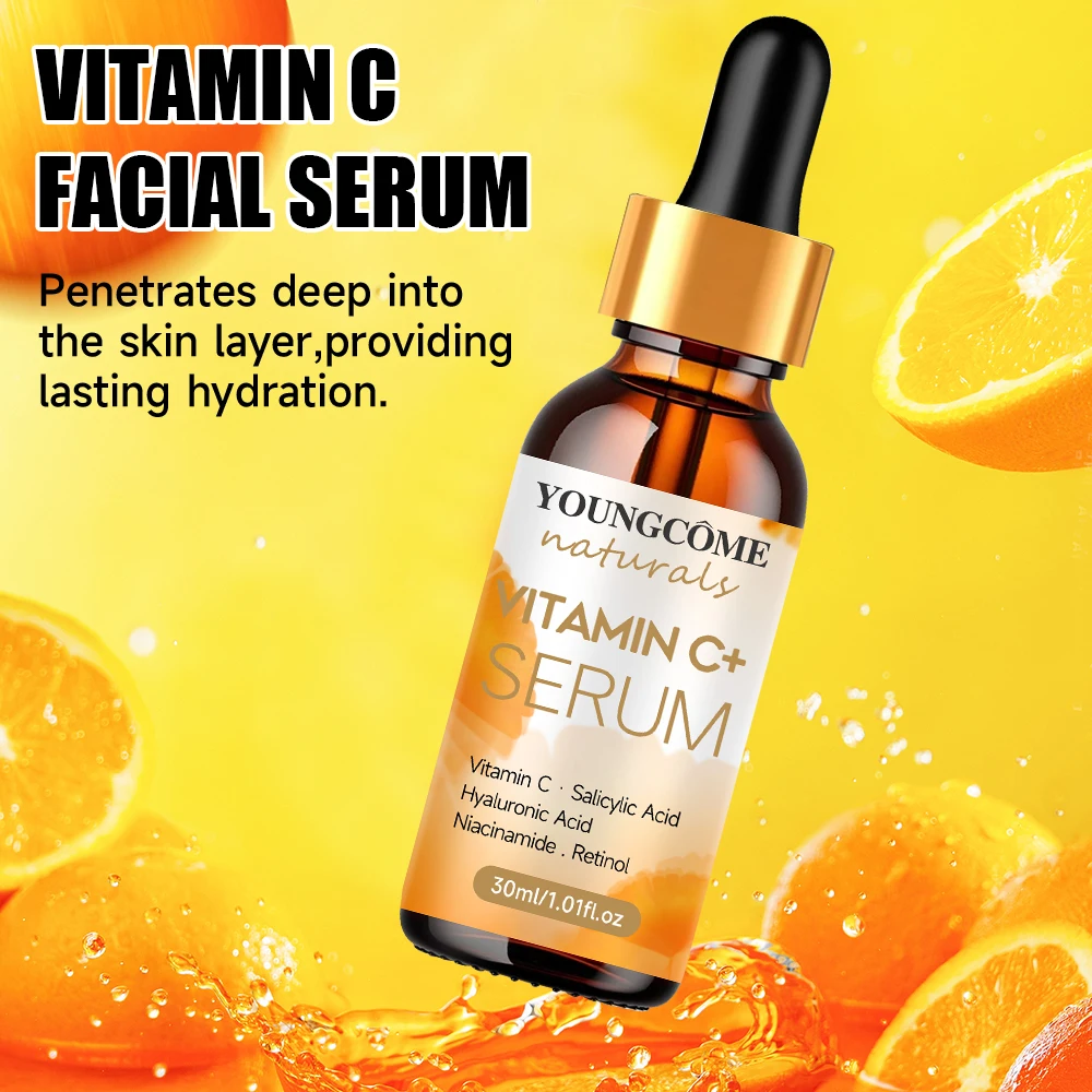 YOUNGCOME Facial essence Anti-Aging essence Containing Vitamin C, Hyaluronic Acid and Retinol, Improves Elasticity, Heals Dry Sk
