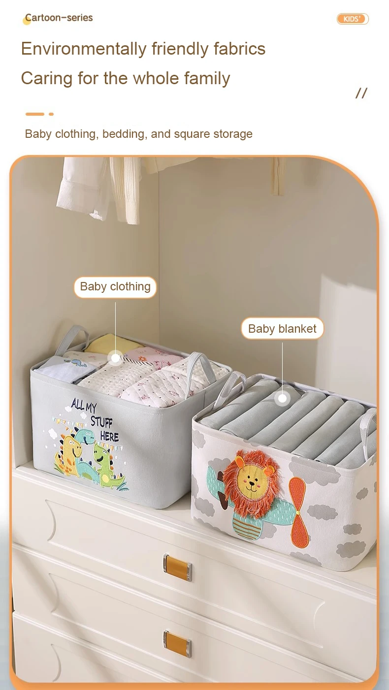 Folding Storage Basket Linen Storage Fabric Wardrobe Office Bedroom Closet Toys Laundry Basket With Handle Storage Organizer New