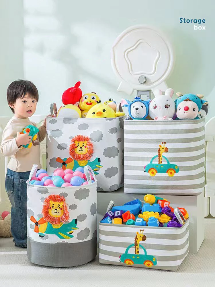 Folding Storage Basket Linen Storage Fabric Wardrobe Office Bedroom Closet Toys Laundry Basket With Handle Storage Organizer New