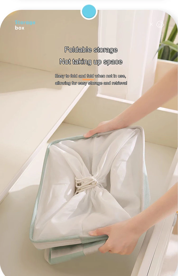 Folding Storage Basket Linen Storage Fabric Wardrobe Office Bedroom Closet Toys Laundry Basket With Handle Storage Organizer New