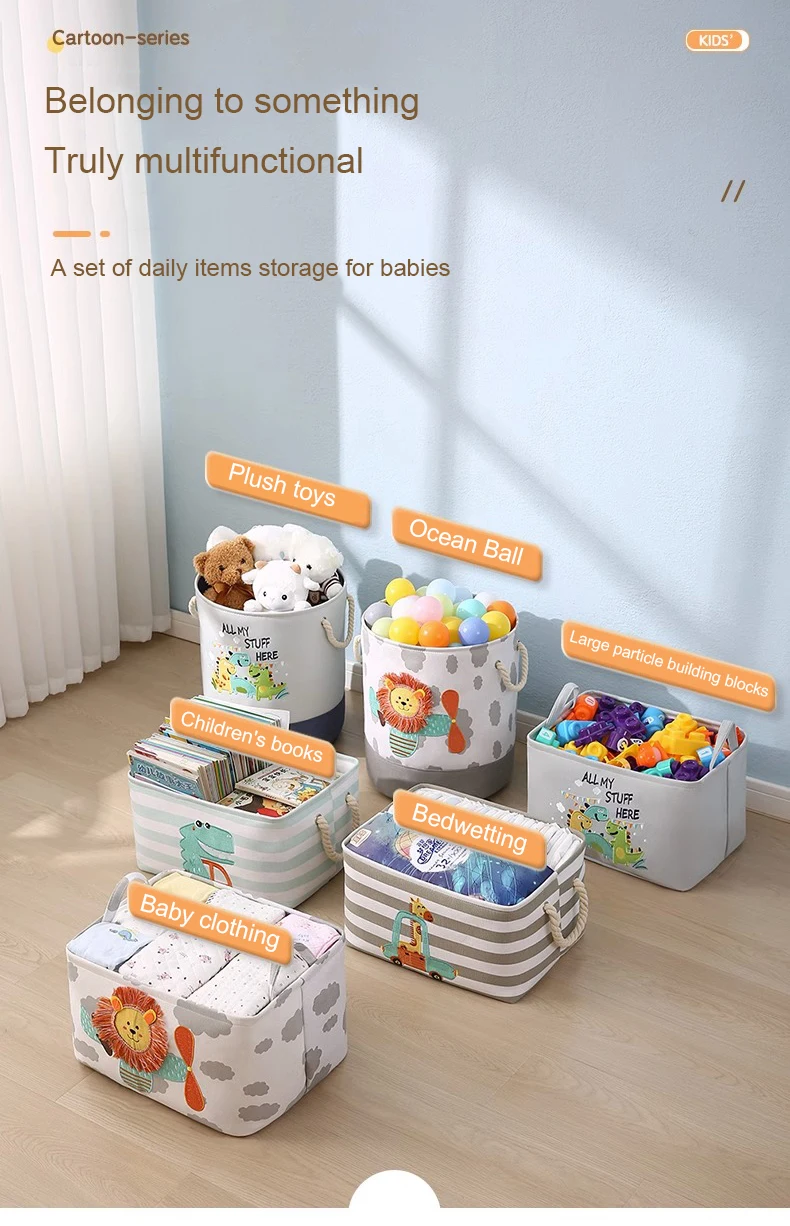 Folding Storage Basket Linen Storage Fabric Wardrobe Office Bedroom Closet Toys Laundry Basket With Handle Storage Organizer New