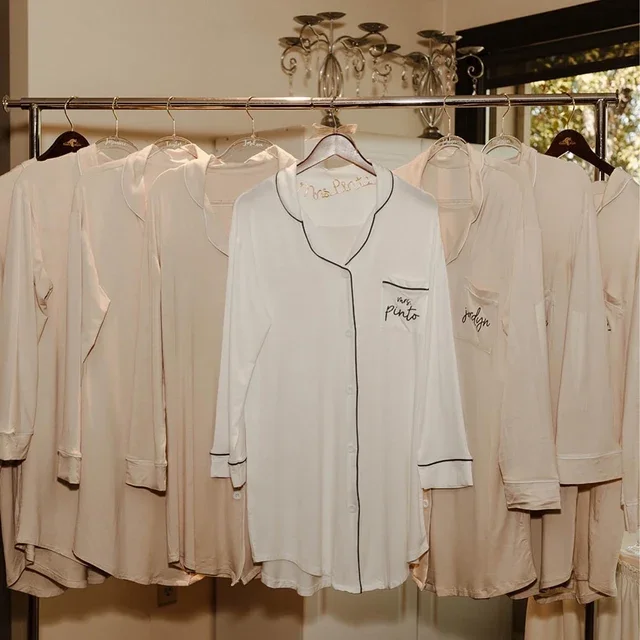 Bridesmaid Button Down Shirts Bridesmaid Sleep Shirts Bridesmaid Pajamas Monogram Bridesmaid Shirts Getting Ready Outfits