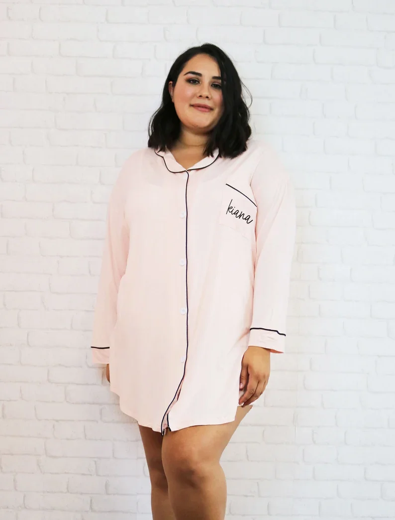 Bridesmaid Button Down Shirts Bridesmaid Sleep Shirts Bridesmaid Pajamas Monogram Bridesmaid Shirts Getting Ready Outfits