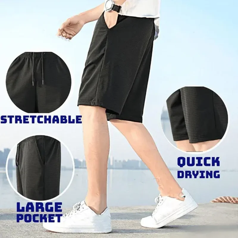 New Men's Custom Your Logo Quick-drying Short Pants Summer Sports Jogging Loose Fitness Shorts Mesh Breathable Beach Shorts