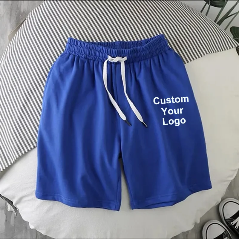 New Men's Custom Your Logo Quick-drying Short Pants Summer Sports Jogging Loose Fitness Shorts Mesh Breathable Beach Shorts