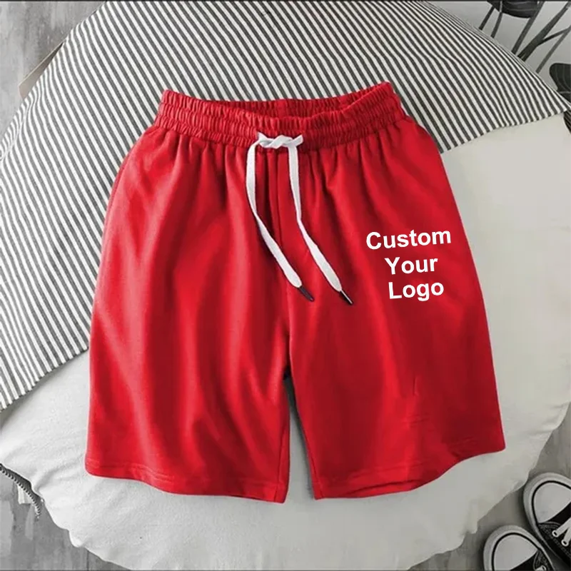 New Men's Custom Your Logo Quick-drying Short Pants Summer Sports Jogging Loose Fitness Shorts Mesh Breathable Beach Shorts
