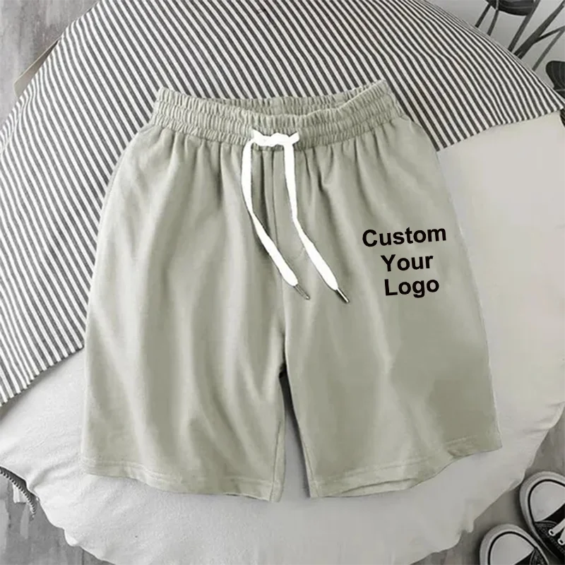 New Men's Custom Your Logo Quick-drying Short Pants Summer Sports Jogging Loose Fitness Shorts Mesh Breathable Beach Shorts