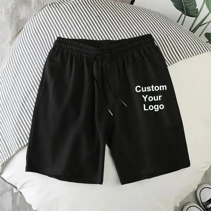 New Men's Custom Your Logo Quick-drying Short Pants Summer Sports Jogging Loose Fitness Shorts Mesh Breathable Beach Shorts