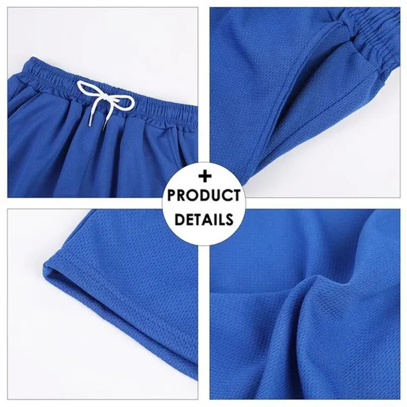 New Men's Custom Your Logo Quick-drying Short Pants Summer Sports Jogging Loose Fitness Shorts Mesh Breathable Beach Shorts