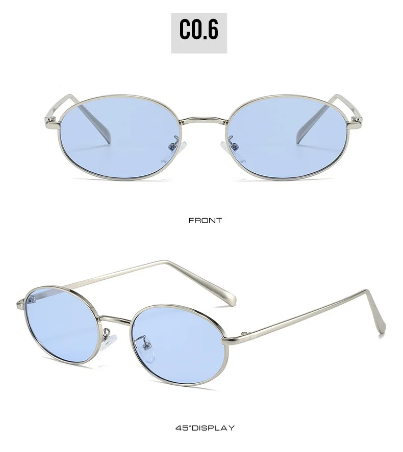 Oval Shape Sunglasses for Women Korean Fashion UV Protection Designer Sunglass Woman Beach Playing Men's Glasses