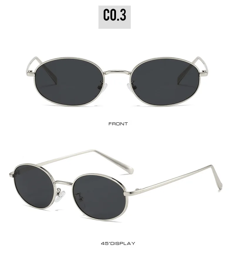 Oval Shape Sunglasses for Women Korean Fashion UV Protection Designer Sunglass Woman Beach Playing Men's Glasses