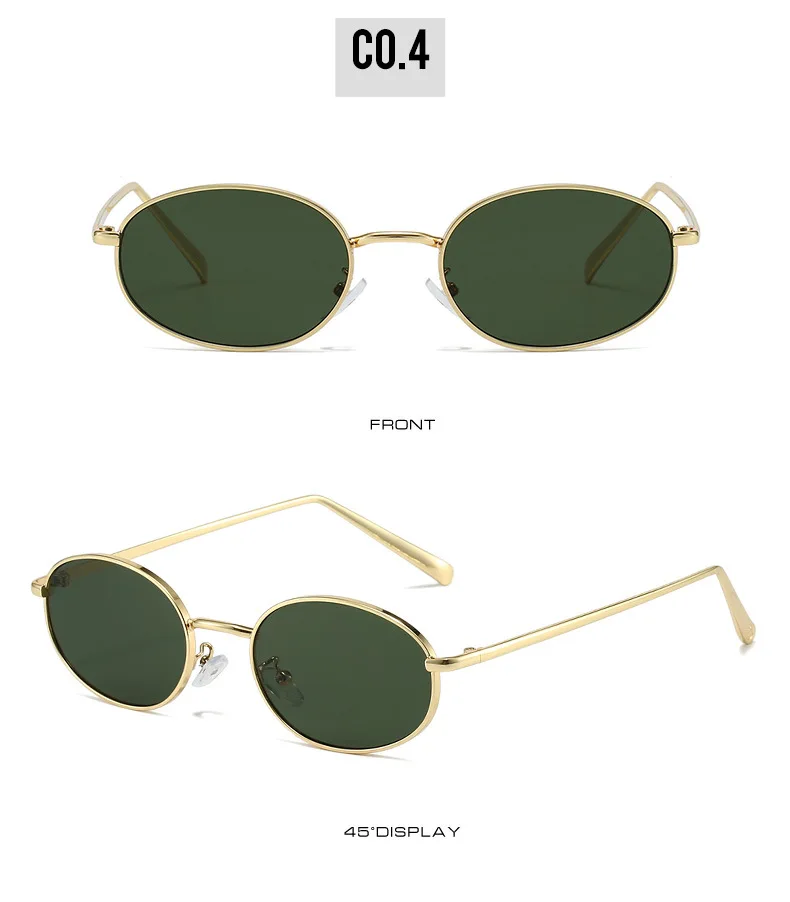 Oval Shape Sunglasses for Women Korean Fashion UV Protection Designer Sunglass Woman Beach Playing Men's Glasses