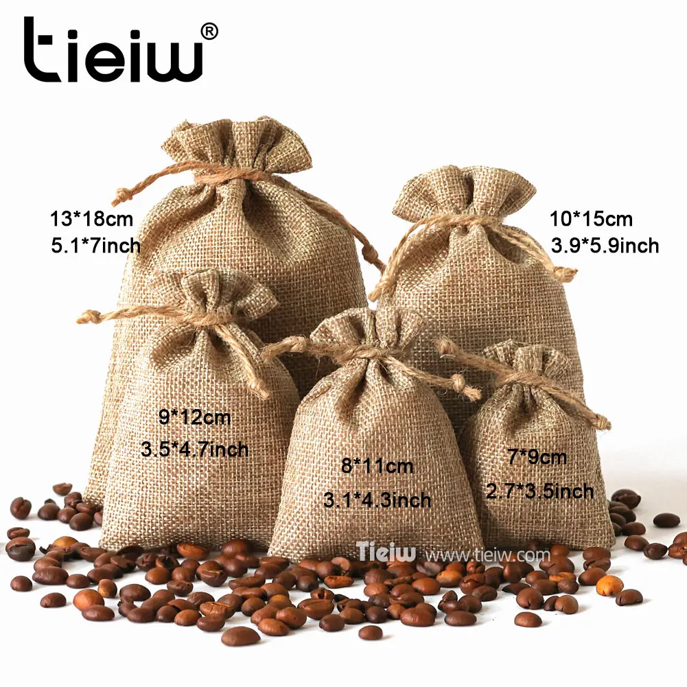 25PCS-Personalized Burlap Wedding Favor Bags with Let Love Grow Gift Pouches for Weddings Parties Events-Guest seeds favor bag