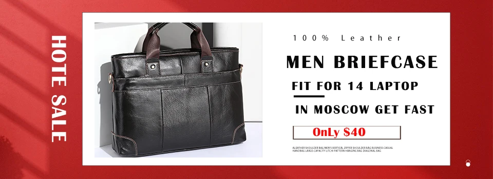 WESTAL Men's Bag Genuine Leather Men Briefcase for Laptop 14 Messenger Men's Leather Bag Business Portfolio for Document A4 7022