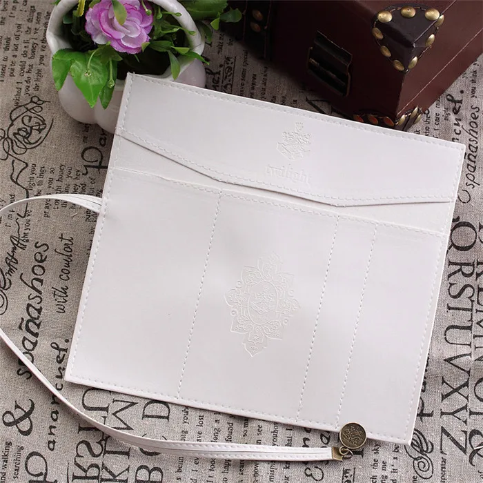 Fashion Vintage Roll PU Leather Pencil Case Twilight Pen Pouch Student Stationery Gift Woman Cosmetic Storage Bag Pencilcase
