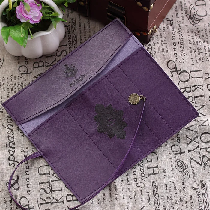 Fashion Vintage Roll PU Leather Pencil Case Twilight Pen Pouch Student Stationery Gift Woman Cosmetic Storage Bag Pencilcase
