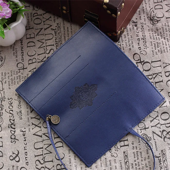 Fashion Vintage Roll PU Leather Pencil Case Twilight Pen Pouch Student Stationery Gift Woman Cosmetic Storage Bag Pencilcase