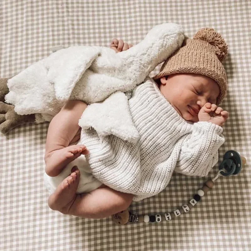 New Auterm&Winter Baby Loose Sweater Knitted Boy Girl Clothes Round Neck Kid Toddler Pullover Baby Solid Chunky Outerwear DGUKYM
