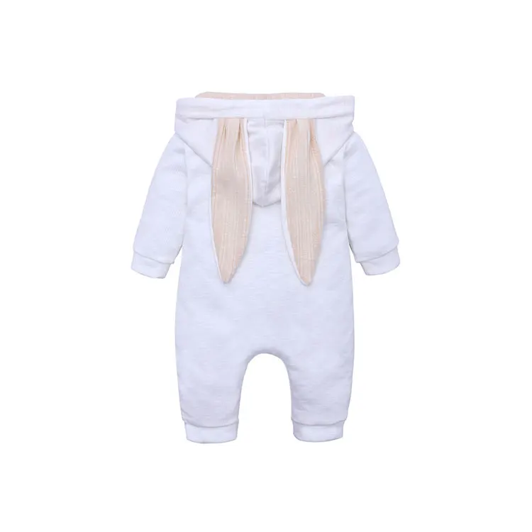 Spring Autumn Newborn Baby Clothes Bunny Baby Rompers Cotton Hoodie Newborn Girl Onesies Fashion Infant Costume Boys Outfits