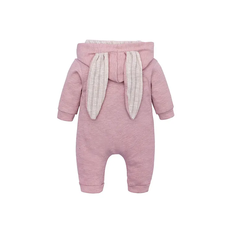 Spring Autumn Newborn Baby Clothes Bunny Baby Rompers Cotton Hoodie Newborn Girl Onesies Fashion Infant Costume Boys Outfits