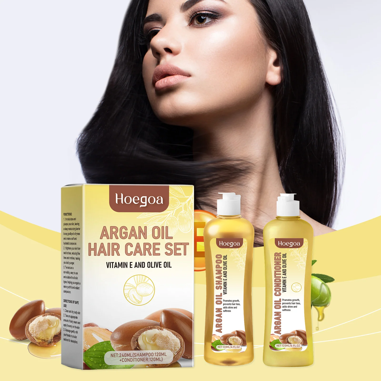 Hair Growth Shampoo Conditioner Set Repairing Strengthen Root Deep Nourish Anti Frizzy Dry Hair Oil Control Smoothing Hair Care