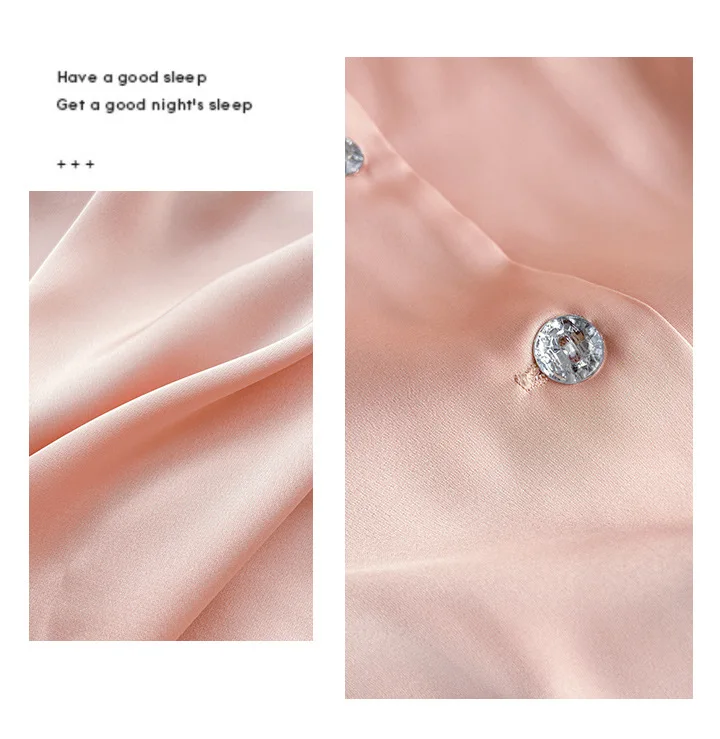 Spring Autumn Female Pajamas Trouser Set Luxury Feather Pink Bride Wedding Sleepwear Gift Sexy Loose Satin Home Wear Loungewear