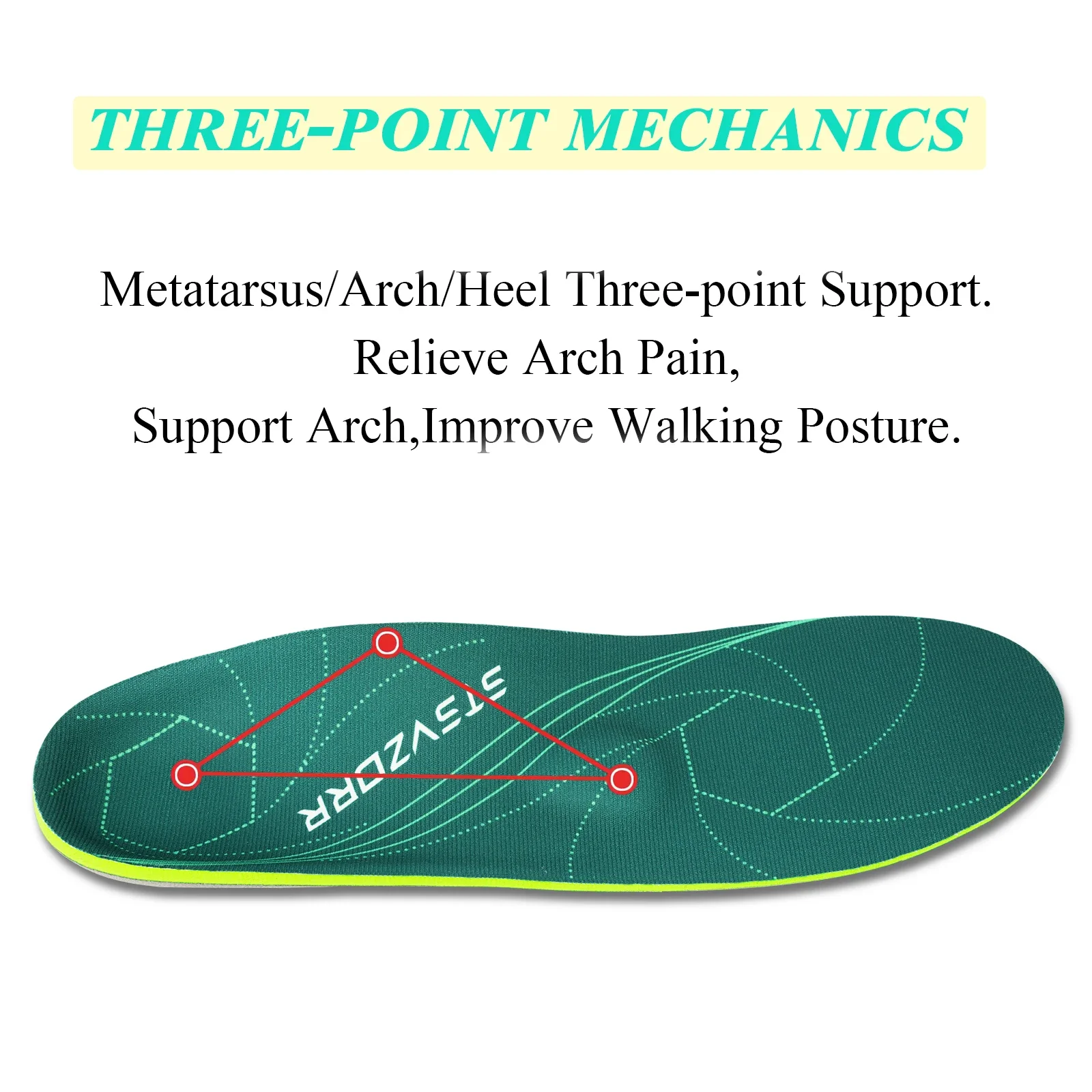 Plantar Fasciitis Relief Orthopedic Insole Flat Foot High Arch Support Men Women Work Orthotic Insert Sport Shoe Sneaker Sole