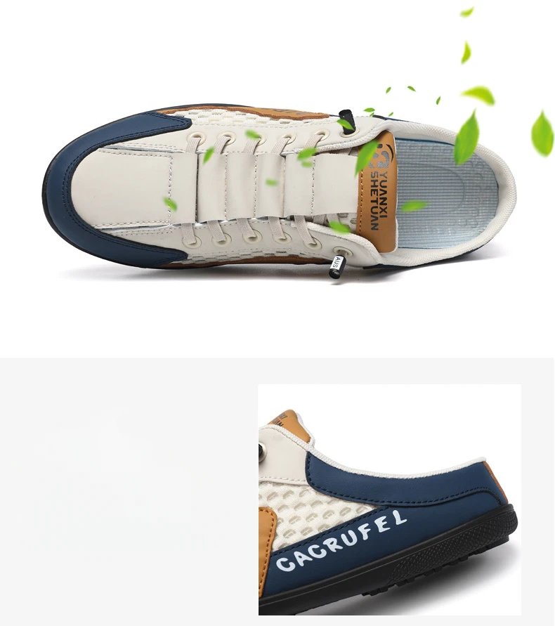 Men's Fashion Soft-soled Half Slippers Summer Men Trendy Bottom Casual Shoes Soft Sole Support Shoes Sneakers Zapatos De Hombre