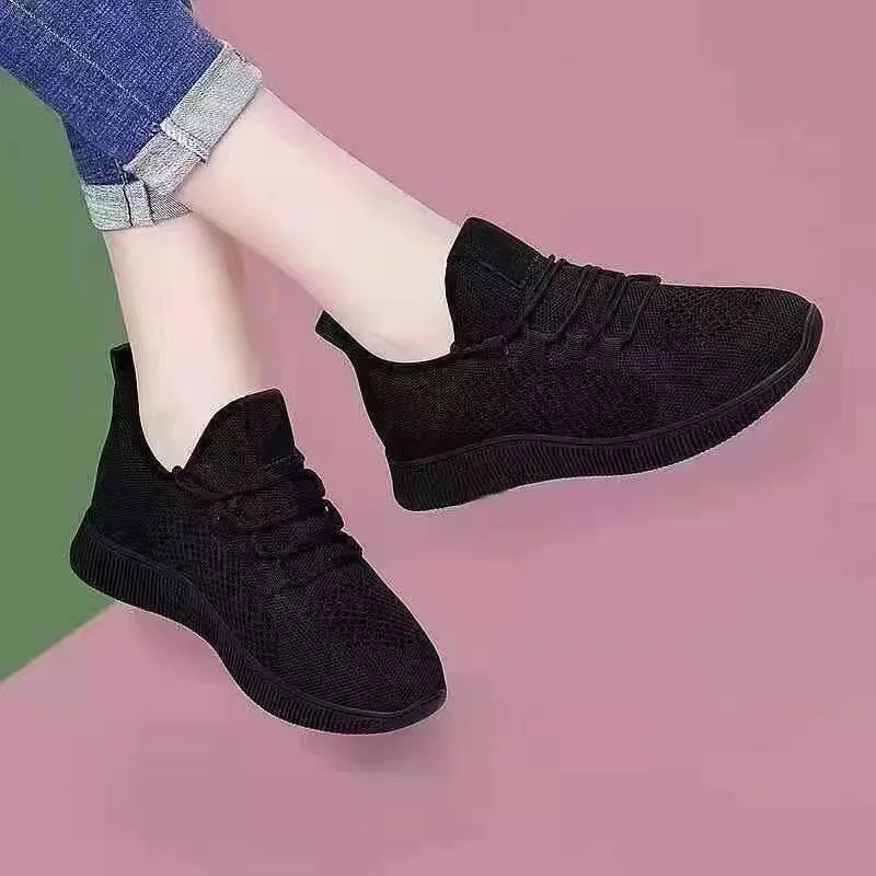 Spring /Autumn Elegant Lace up Round Head Running Casual Shoes Fashionable Hot Selling New Lightweight Women's Vulcanized Shoes
