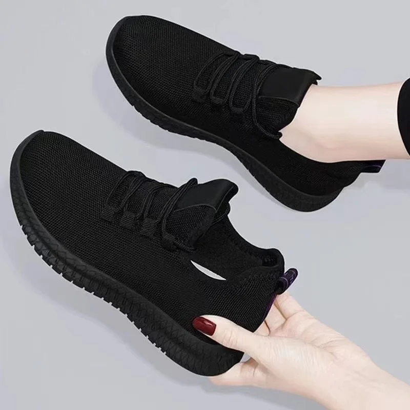 Spring /Autumn Elegant Lace up Round Head Running Casual Shoes Fashionable Hot Selling New Lightweight Women's Vulcanized Shoes