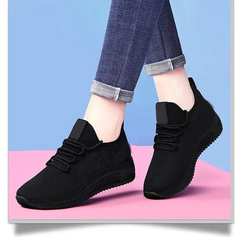 Spring /Autumn Elegant Lace up Round Head Running Casual Shoes Fashionable Hot Selling New Lightweight Women's Vulcanized Shoes