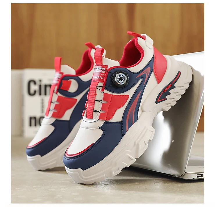 Autumn New Men's Sports Shoes, Versatile High-Top Trendy Thick-Soled Running Shoes, Casual Fashion Sneakers Suitable for Outdoor Activities
