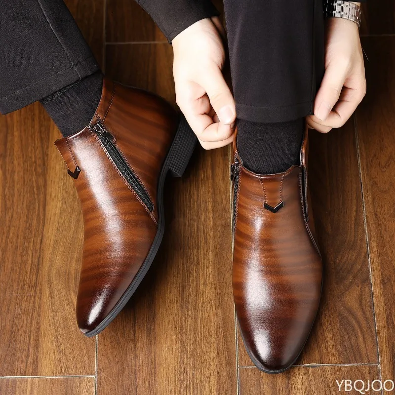 New spring Men Elegant minimalist comfortable Dress Shoes Men Formal Retro Fashionable versatile Pointed Toe Business Shoes