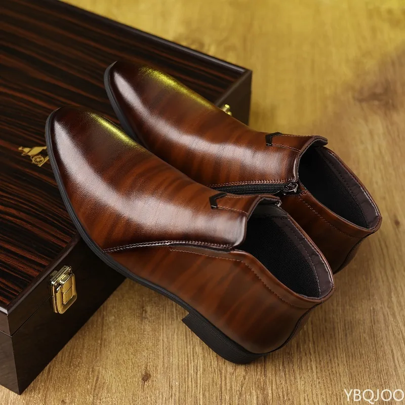 New spring Men Elegant minimalist comfortable Dress Shoes Men Formal Retro Fashionable versatile Pointed Toe Business Shoes