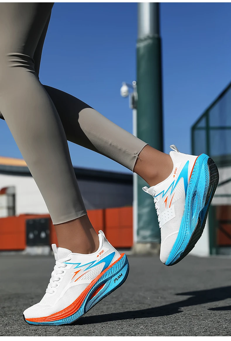 Marathon Sneakers Running Shoes Men Anti-slip Comfortable Racing Carbon Board Training Mesh Tennis Shoes Casual for Women 2026