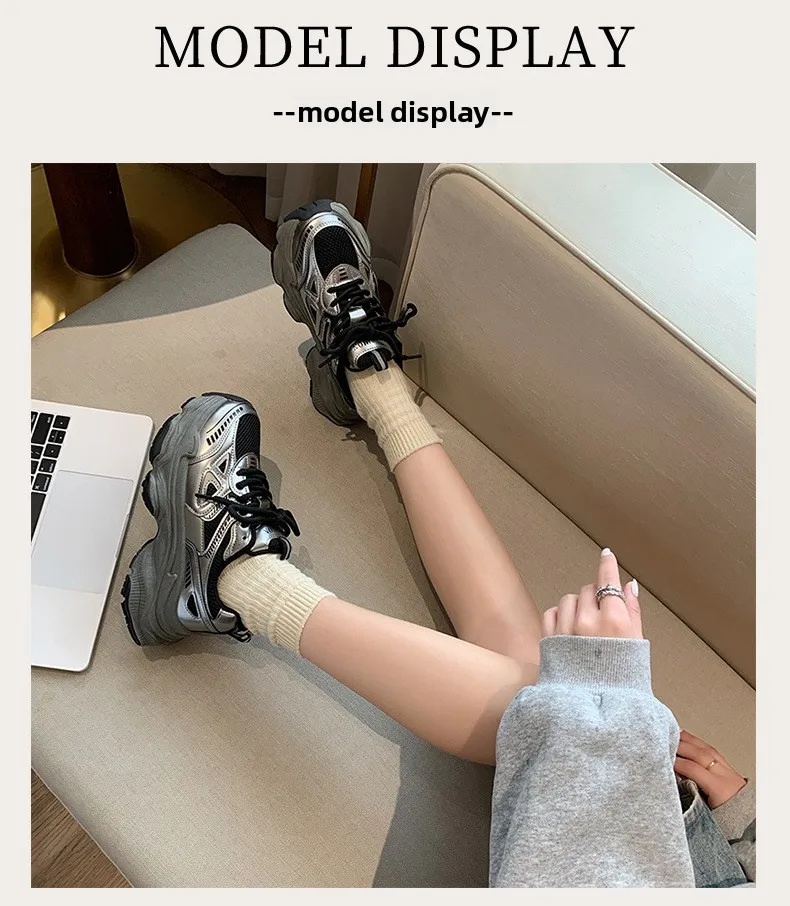 2026 New Fashion Platform Sneakers for Women Casual Non Slip Thick Sole Sports Shoes Woman Comfortable Casual Sports Shoes