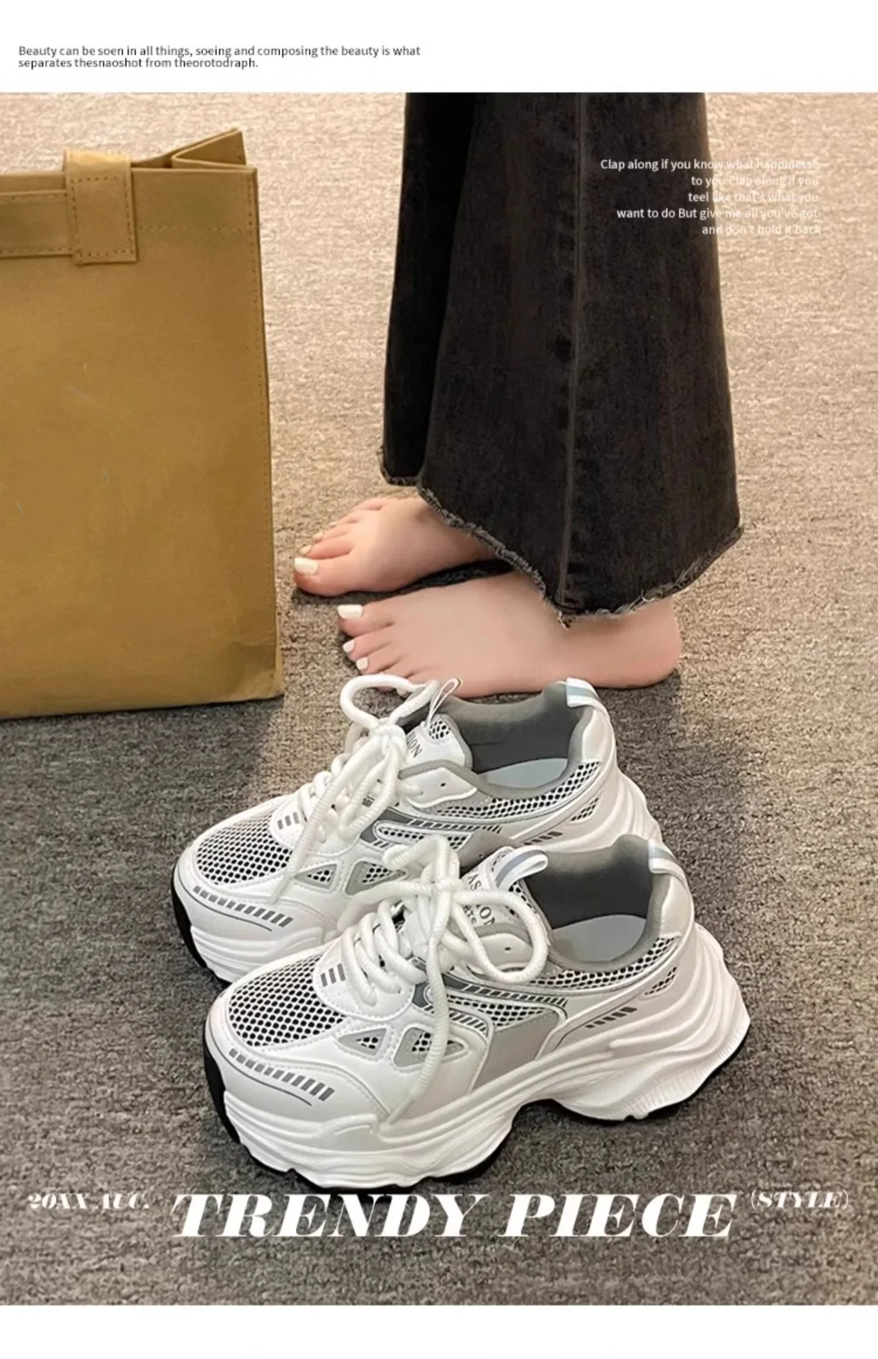2026 New Fashion Platform Sneakers for Women Casual Non Slip Thick Sole Sports Shoes Woman Comfortable Casual Sports Shoes