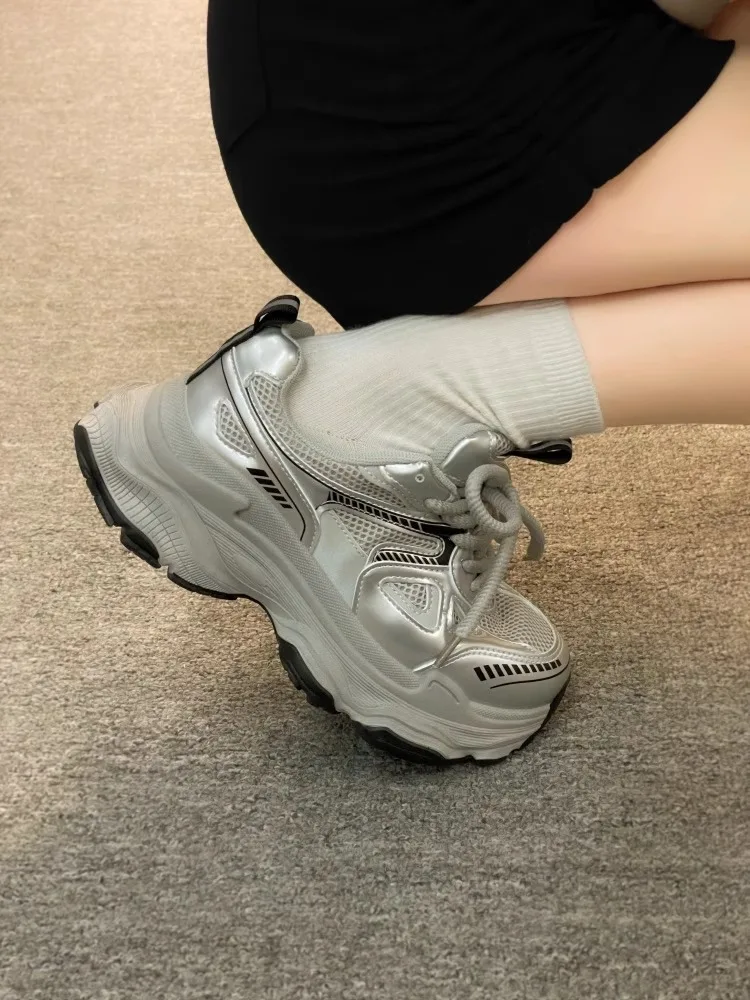 2026 New Fashion Platform Sneakers for Women Casual Non Slip Thick Sole Sports Shoes Woman Comfortable Casual Sports Shoes