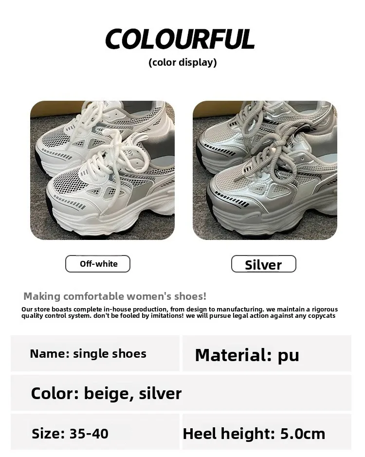 2026 New Fashion Platform Sneakers for Women Casual Non Slip Thick Sole Sports Shoes Woman Comfortable Casual Sports Shoes