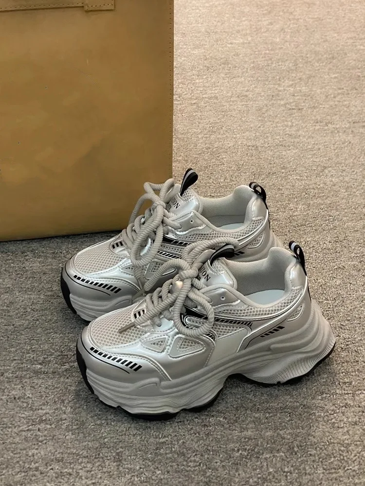 2026 New Fashion Platform Sneakers for Women Casual Non Slip Thick Sole Sports Shoes Woman Comfortable Casual Sports Shoes