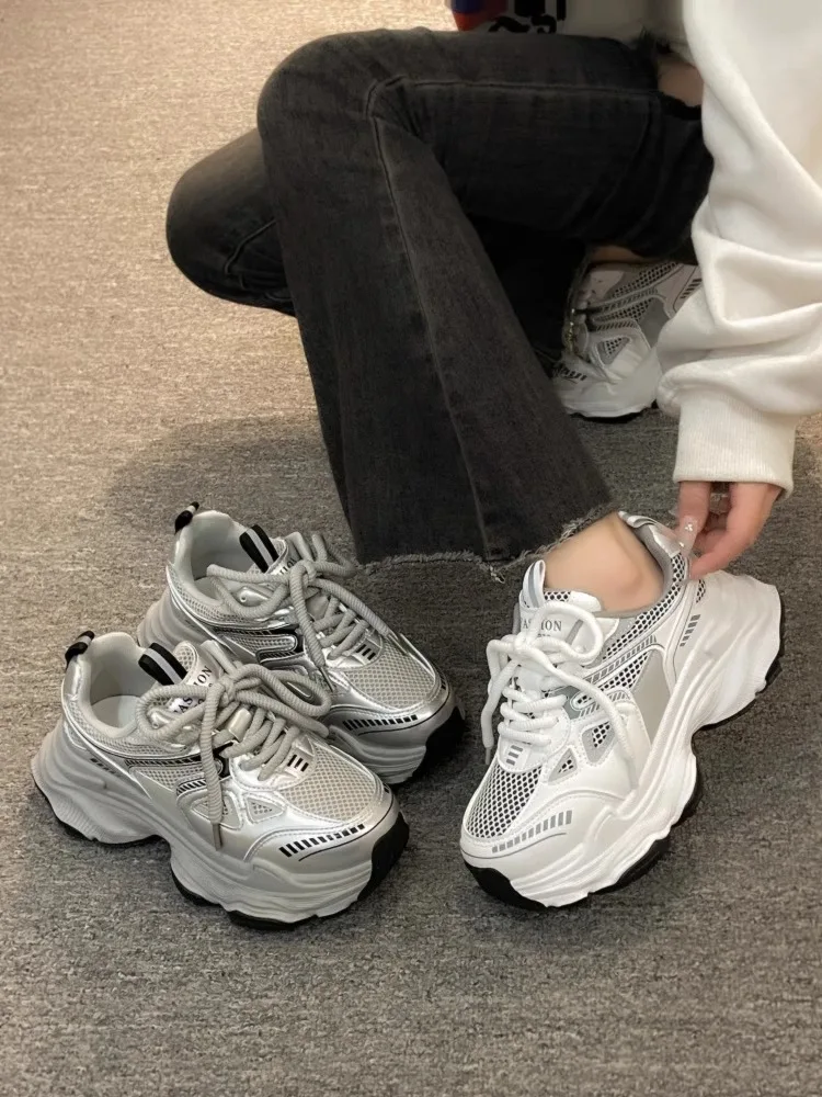 2026 New Fashion Platform Sneakers for Women Casual Non Slip Thick Sole Sports Shoes Woman Comfortable Casual Sports Shoes
