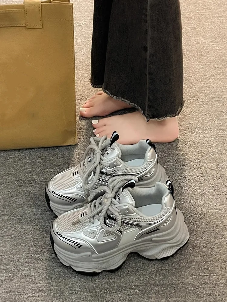2026 New Fashion Platform Sneakers for Women Casual Non Slip Thick Sole Sports Shoes Woman Comfortable Casual Sports Shoes