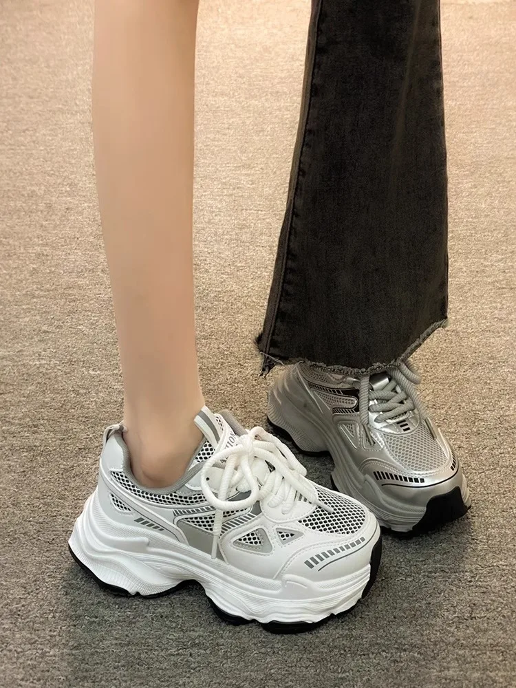 2026 New Fashion Platform Sneakers for Women Casual Non Slip Thick Sole Sports Shoes Woman Comfortable Casual Sports Shoes