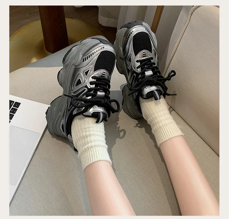 2026 New Fashion Platform Sneakers for Women Casual Non Slip Thick Sole Sports Shoes Woman Comfortable Casual Sports Shoes