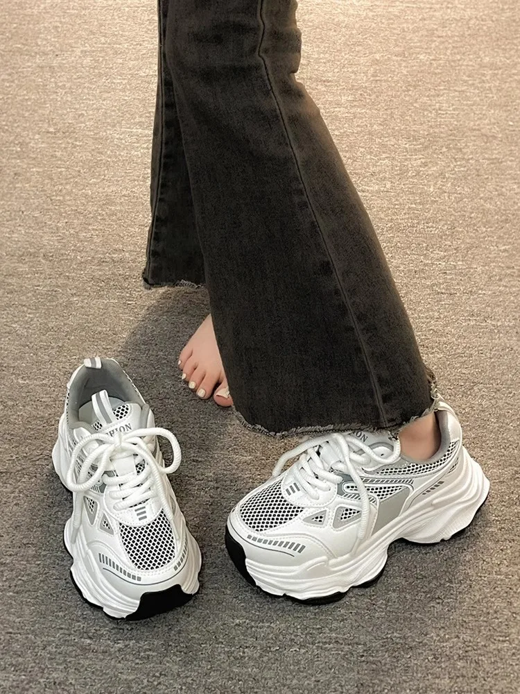 2026 New Fashion Platform Sneakers for Women Casual Non Slip Thick Sole Sports Shoes Woman Comfortable Casual Sports Shoes