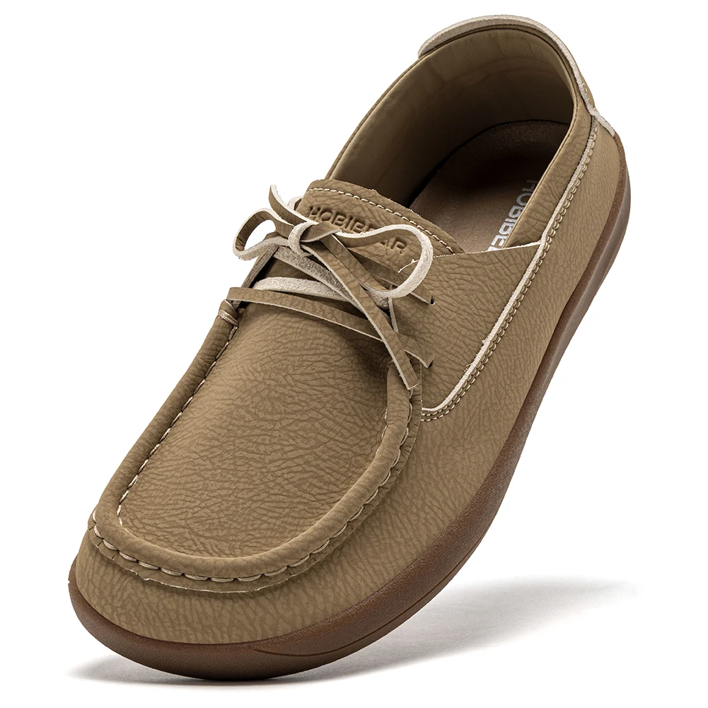 HOBIBEAR Women Barefoot Loafers Slip on Wide Width Shoes Adjustable Zero Drop Round Toe Flats
